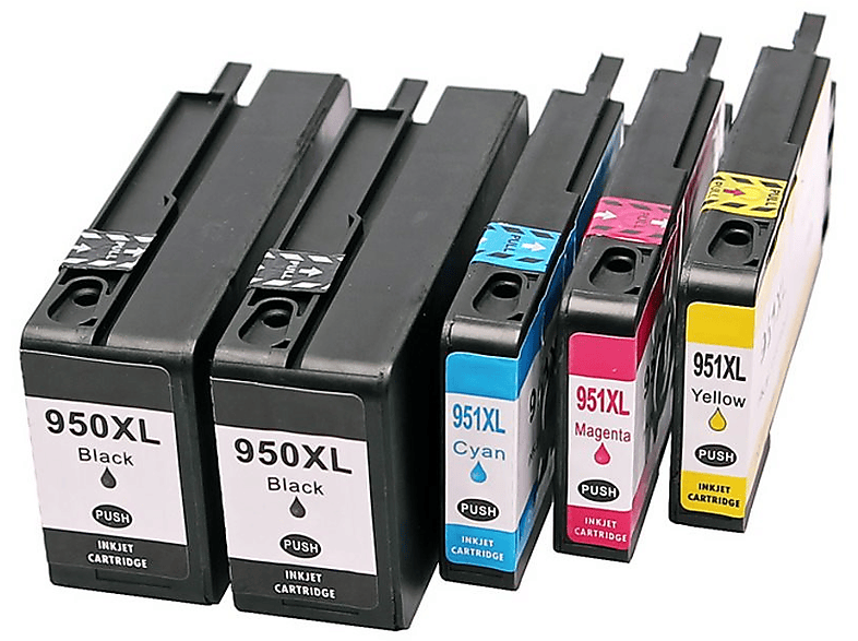 ABC Kompatibel Set 5x Tinte CMYK (CN045AE 950XL Black CN046AE 951XL Cyan CN047AE Magenta CN048AE Yellow)