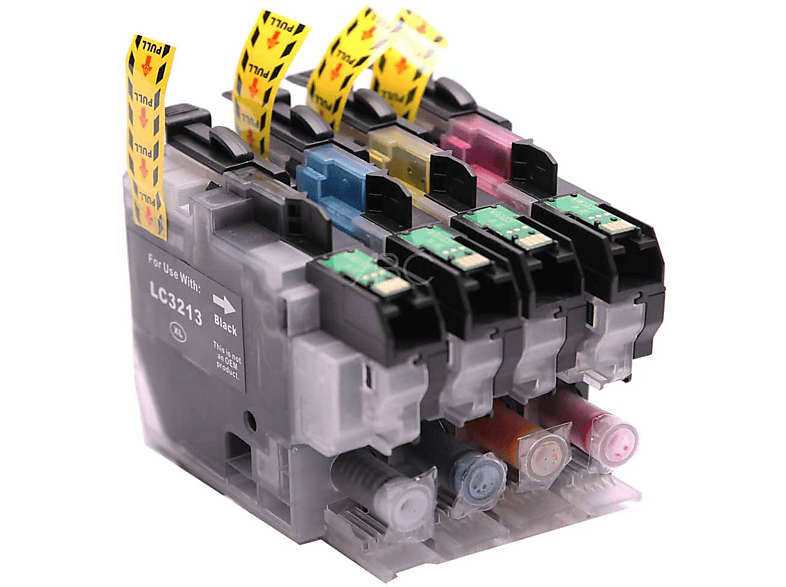 ABC Kompatibel Set 4x Tinte Cyan LC-3213C CMYK LC-3213Y Magenta LC-3213M Yellow) Black (LC-3213BK