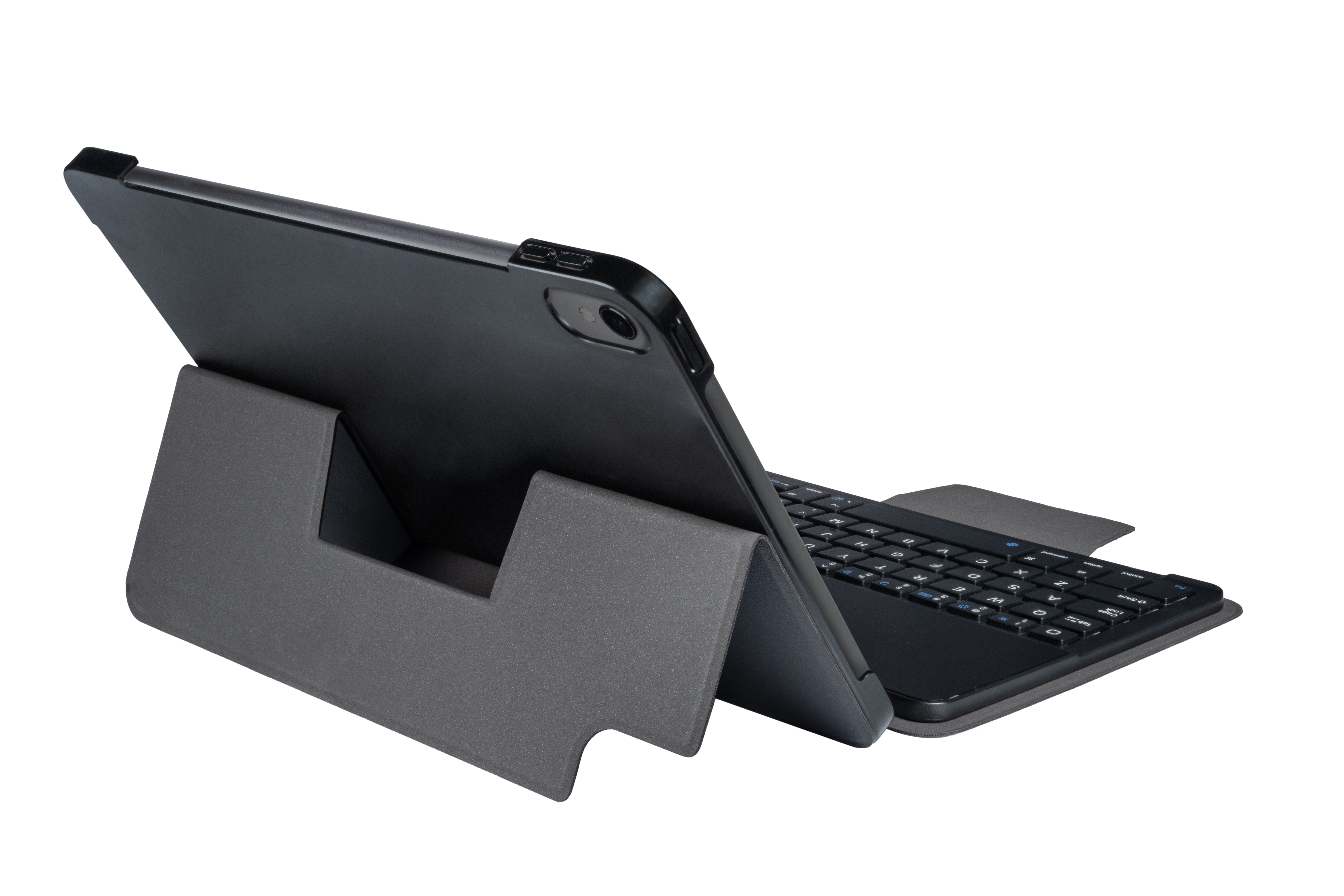 iPad Schwarz Hülle Leather, für QWERTZ Tastatur COVERS Bookcover (2020) PU Air GECKO Apple