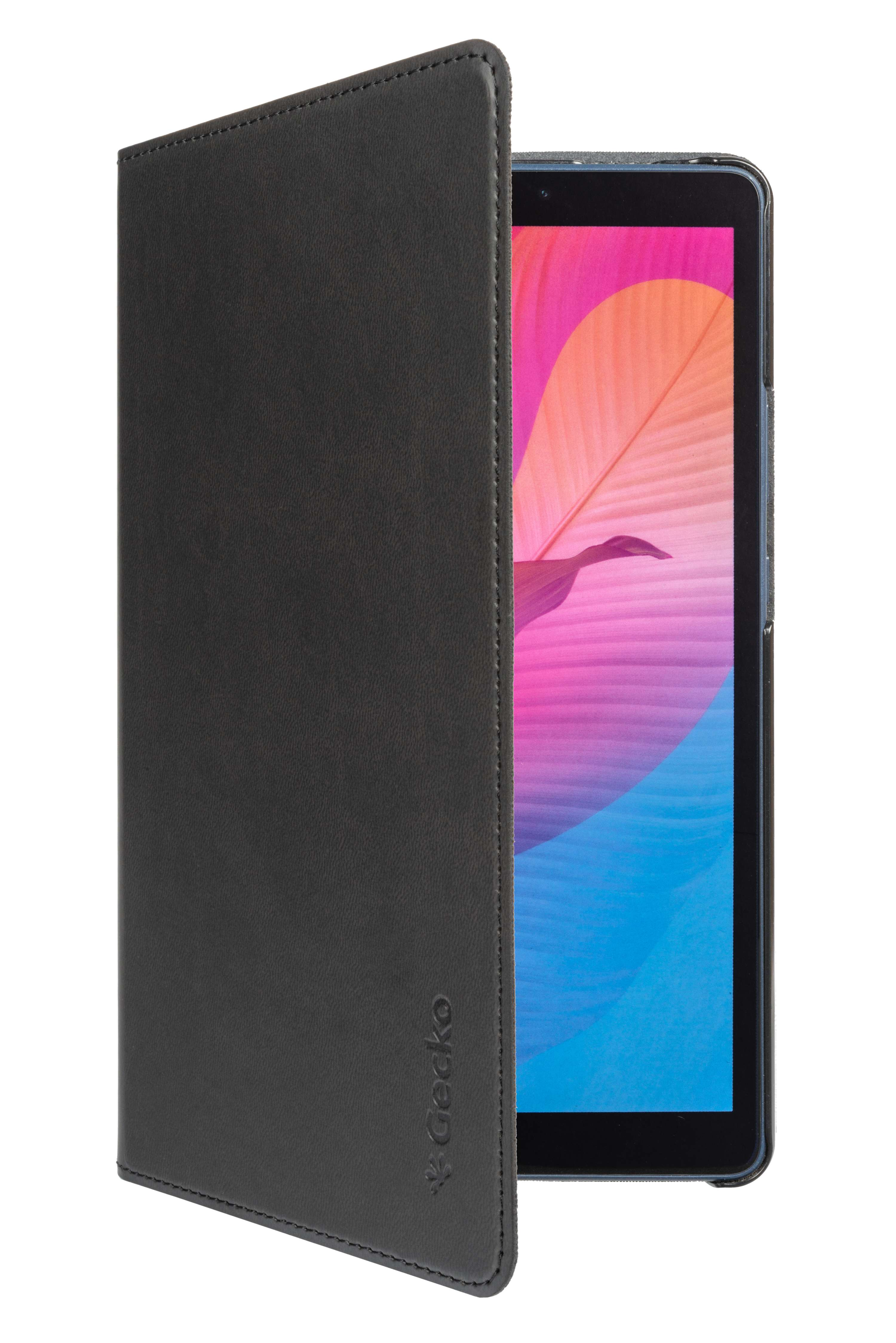 GECKO COVERS Easy-Click Cover 2.0 Tablet Hülle Bookcover Schwarz PU für Leather, Huawei
