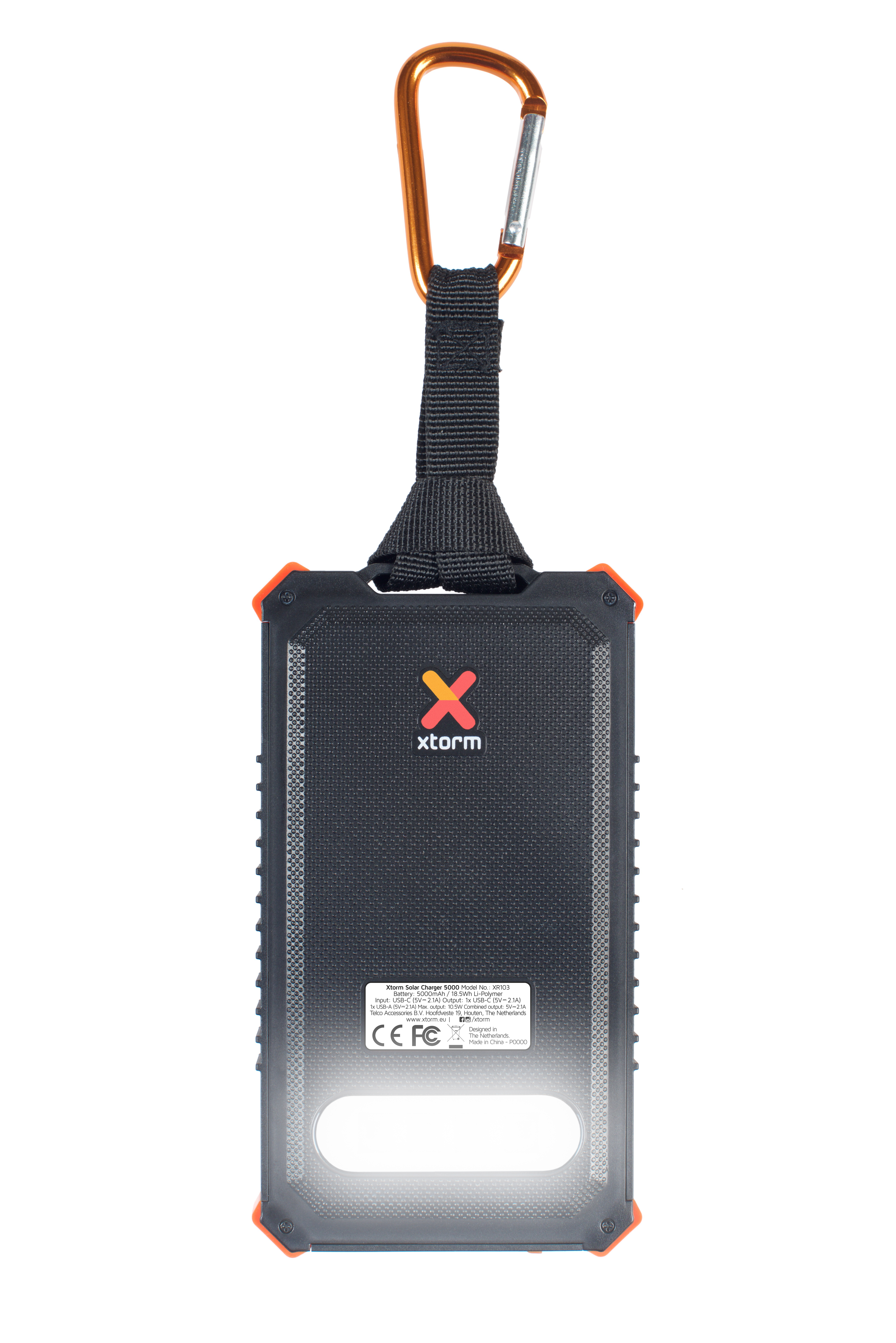 XTORM Xtreme Series Solar Powerbank Schwarz,Orange mAh 5000