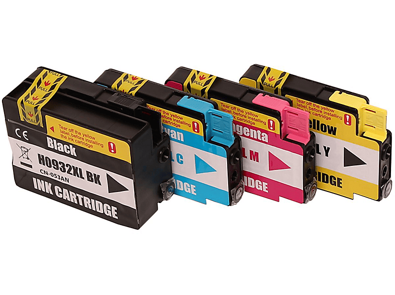 ABC Kompatibel Magenta CN056AE Tinte Cyan CN055AE CN053AE (CN054AE Black) Yellow CMYK Set 4x