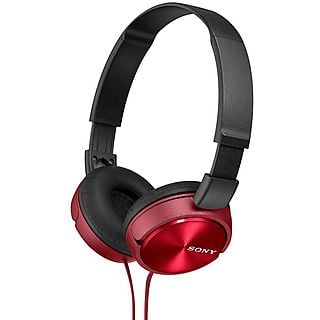 Auriculares con cable - SONY MDRZX310R.AE, Supraaurales, Rojo