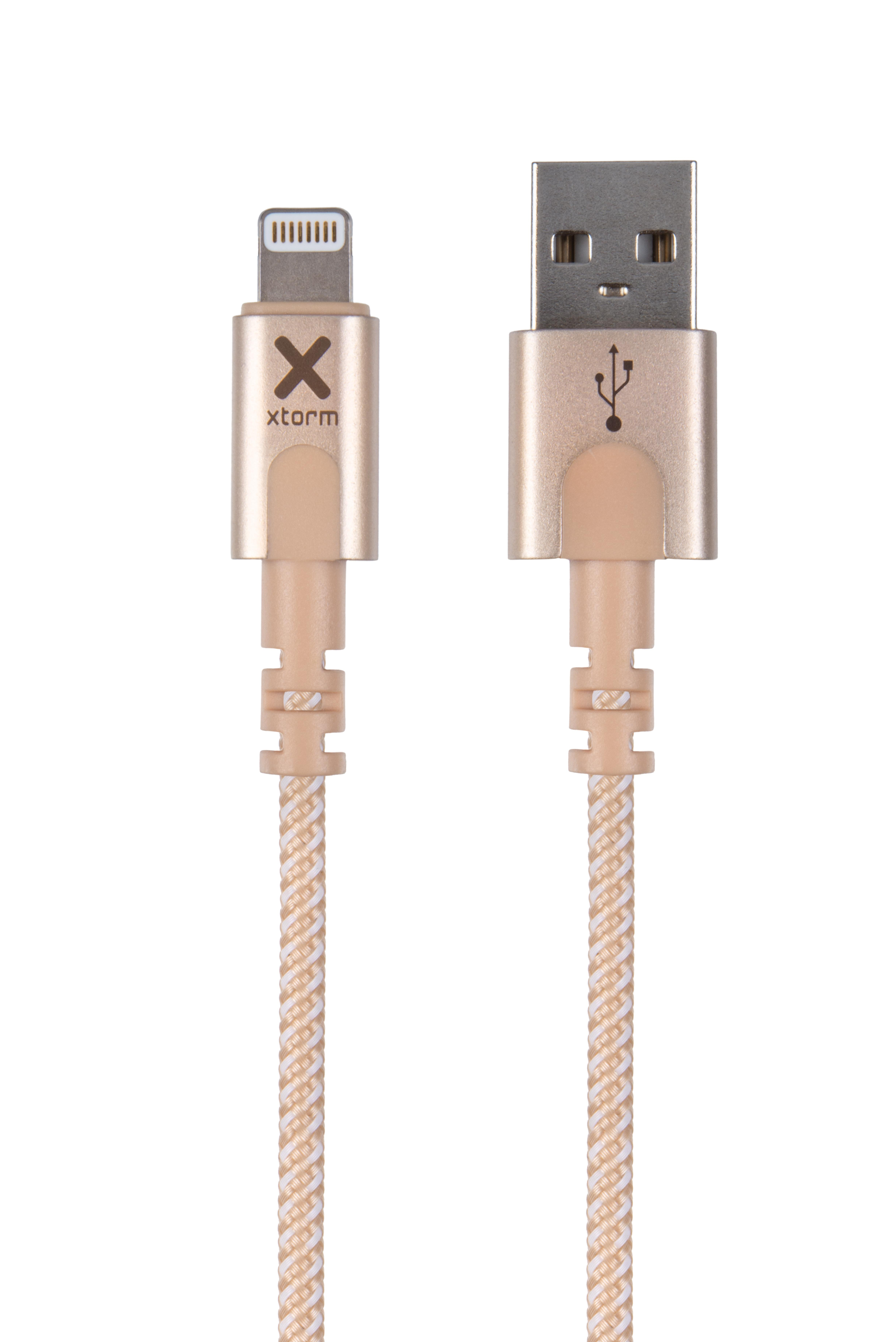 XTORM Original USB (1m) USB Lightning Gold auf Kabel Kabel