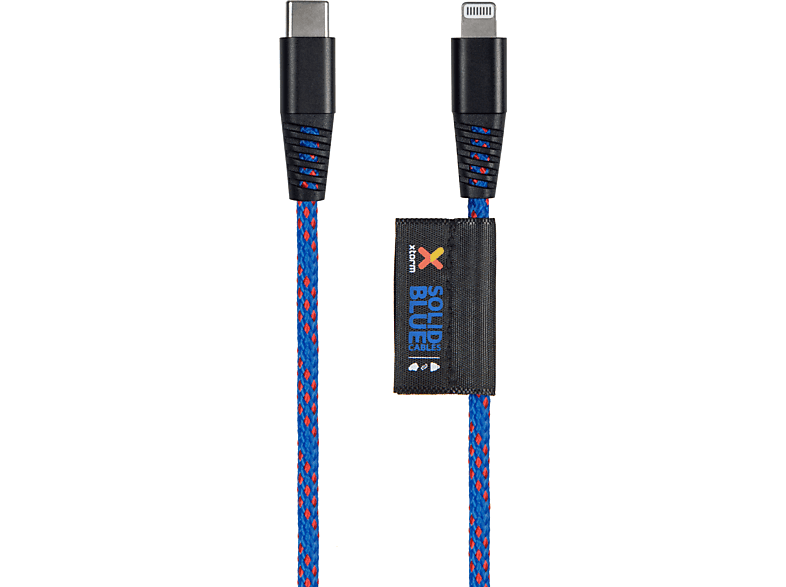 XTORM Solid Blue USB-C auf Lightning Kabel (1m) USB Kabel