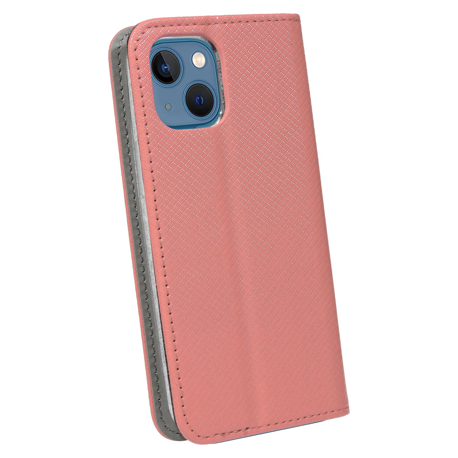 COFI Buch iPhone 13 Mini, Rosa Bookcover, Apple, Tasche