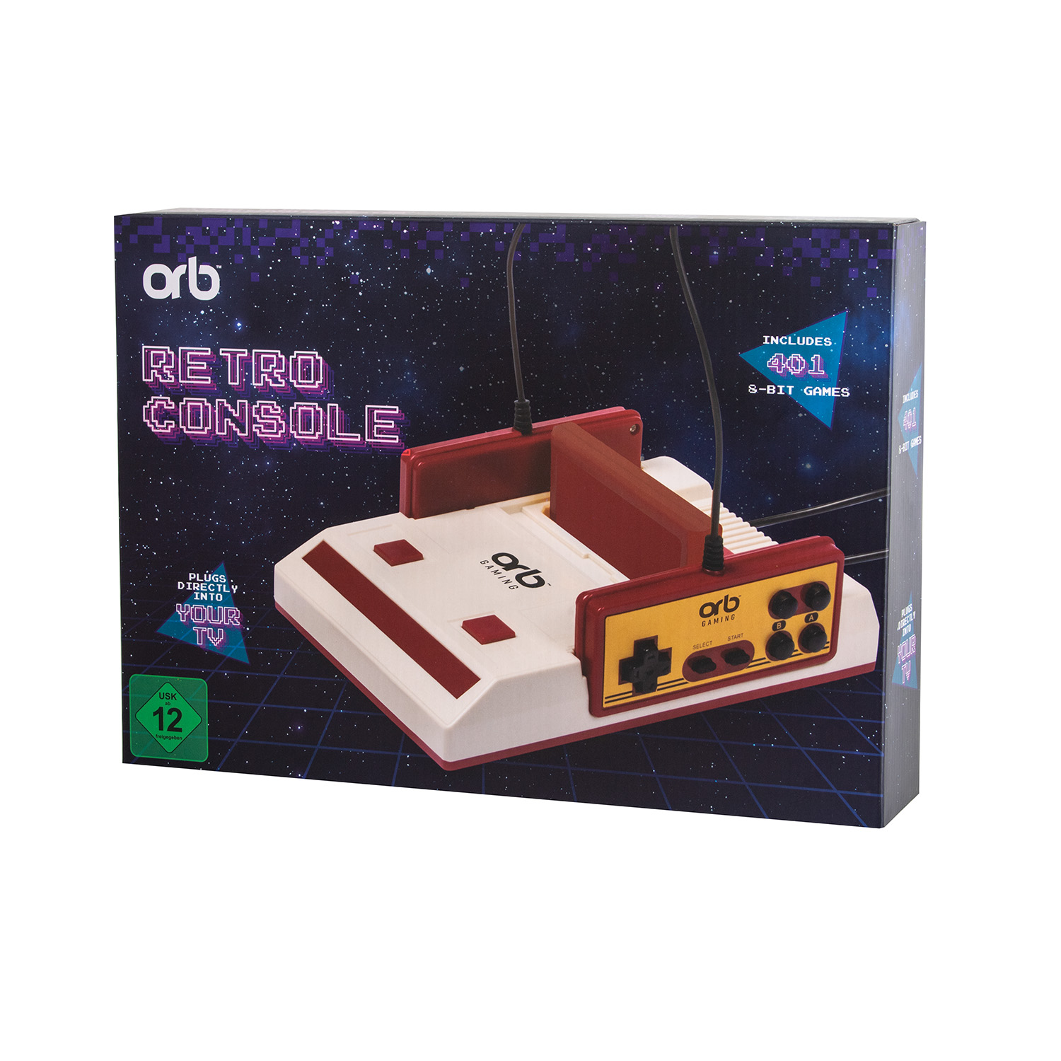 ORB Retro Konsole Video Spielen 8-Bit 401x Game System inkl