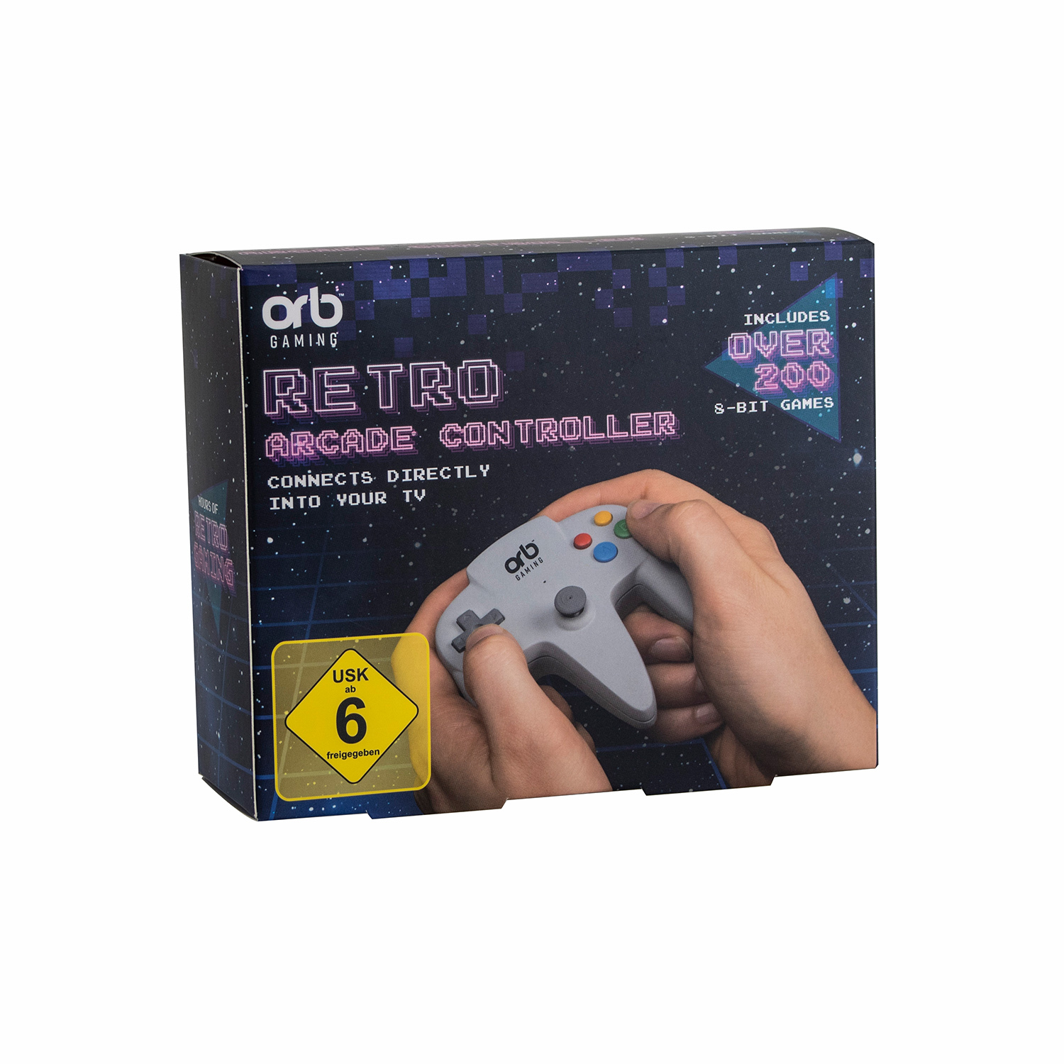 ORB Retro Arcade Games TV grau -inkl. Spielen 200x 8-bit Controller