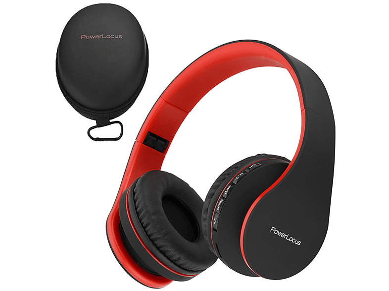 POWERLOCUS P1, Over-ear Kopfhörer Bluetooth Rot