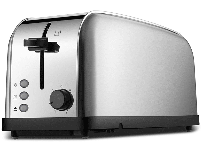 Schlitze: DAEWOO 2) Toaster Watt, SYM-1311 Silberfarbe (1500