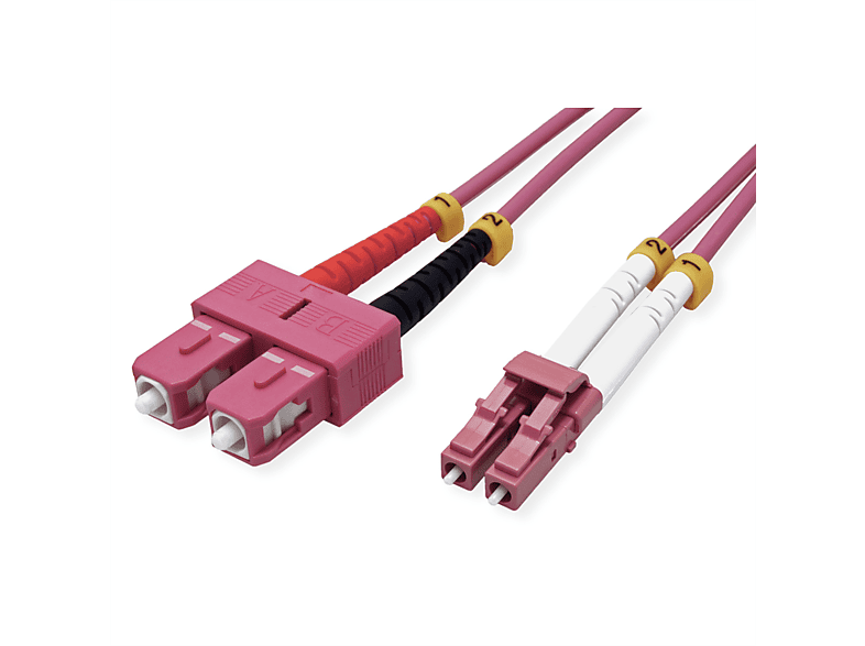 VALUE LWL-Kabel 50/125µm LWL-Patchkabel 0,5 m OM4, LC/SC, OM4,