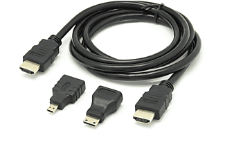 Hdmi Pack Adaptadores Hdmi Cable;UNOTEC, Negro | MediaMarkt