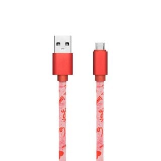 Cables - LECHIQ Cable Lechiq I Love You Micro USB rosa 32.0408, 120