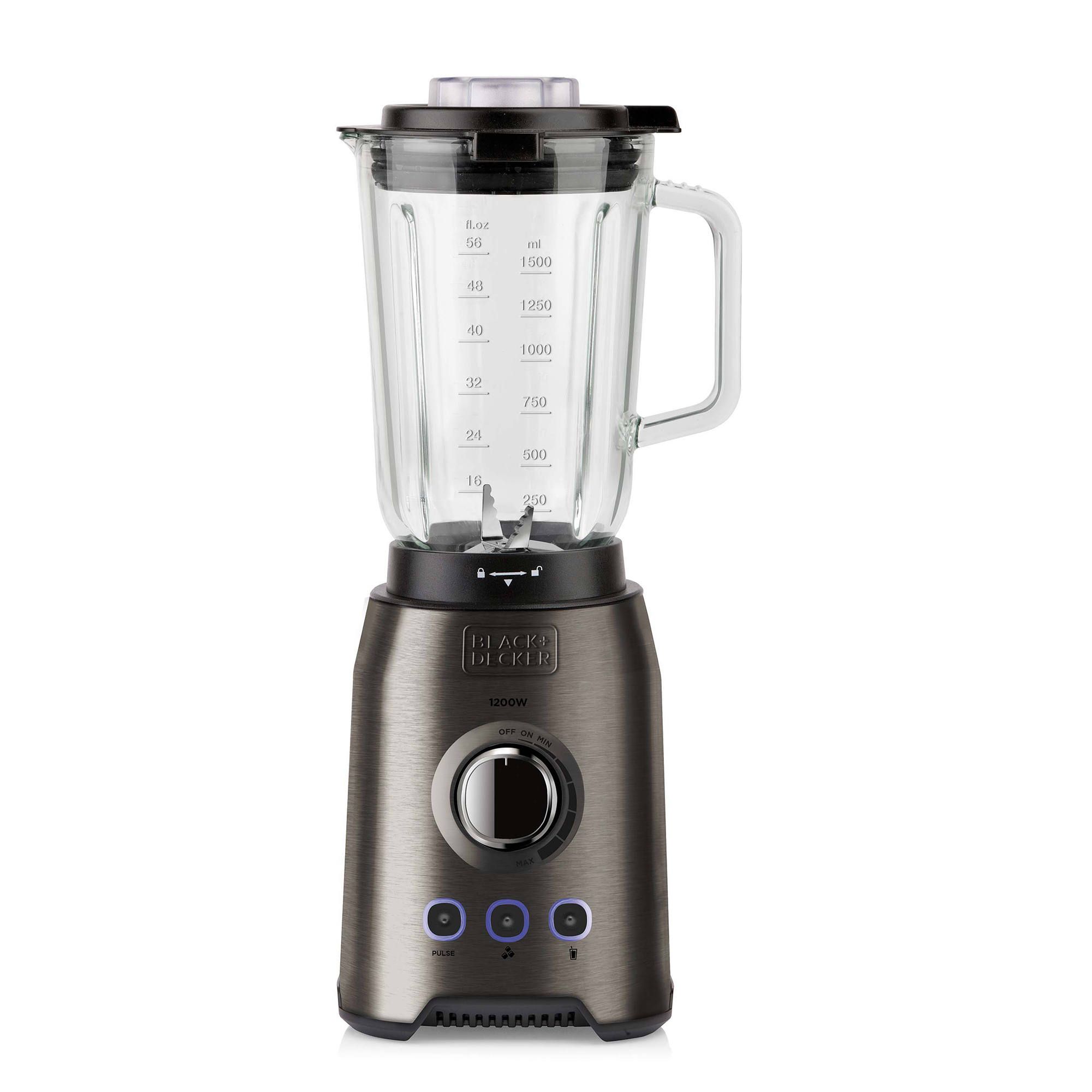 (1200 1.5 BLACK+DECKER Liter) schwarz Watt, Standmixer BXJB1200E