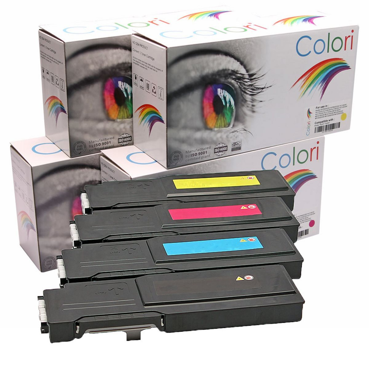 CMYK 593-BBBS Cyan 4x (593-BBBU67H2T V4TG6 Magenta Kompatibel 593-BBBR Yellow) Black TW3NN 2K1VC COLORI Set Toner 593-BBBT