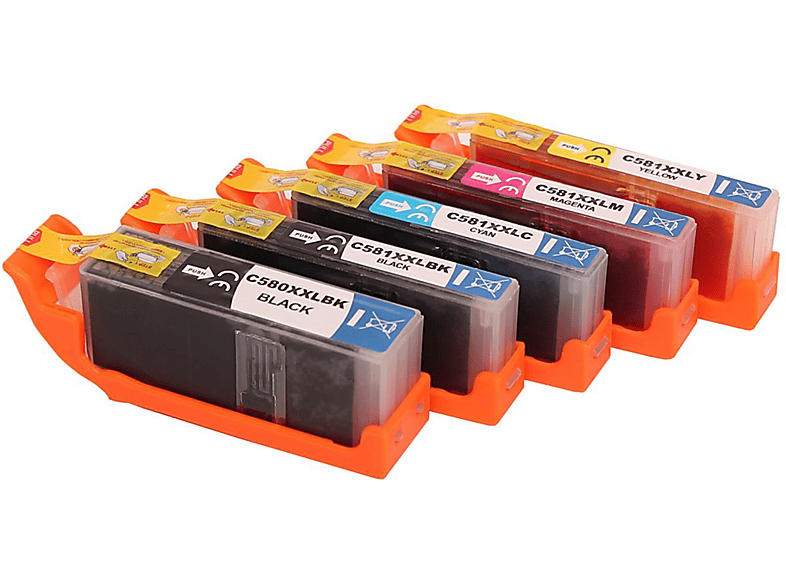 ABC Kompatibel Set 5x Tinte CMYK (580/581 Multipack 2078C005 (1x 11 2 ml + 4x 5 6 ml))
