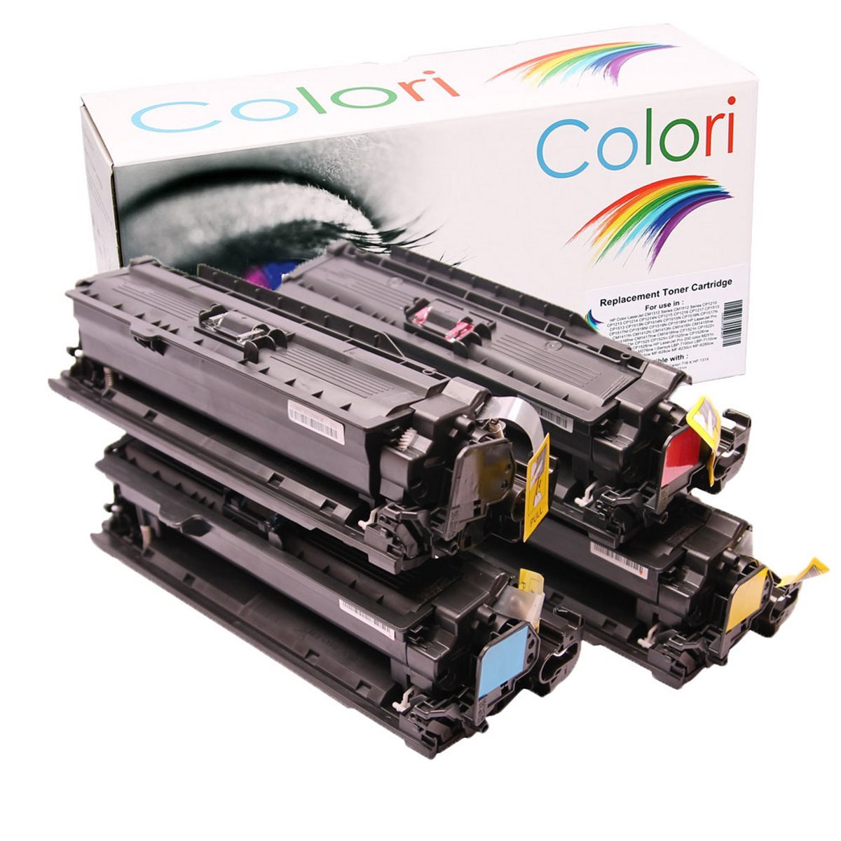 COLORI Kompatibel CE403A) Black 507A CE401A CMYK Magenta Toner (507X 507A 4x 507A CE400X Yellow CE402A Cyan Set