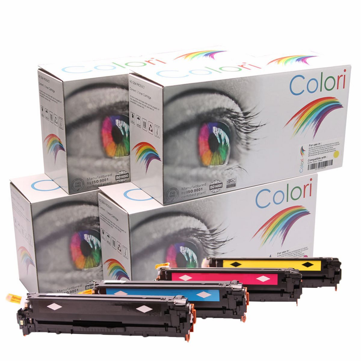 COLORI Kompatibel Set 731M 6270B002 CMYK (Black)) Toner 6269B002 (731Y (Yellow) 731HBK 6271B002 4x 6273B002 (Magenta) (Cyan) 731C