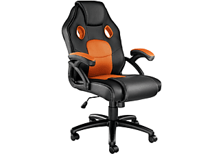 TECTAKE Bürostuhl Mike Gaming Stuhl, schwarz/orange