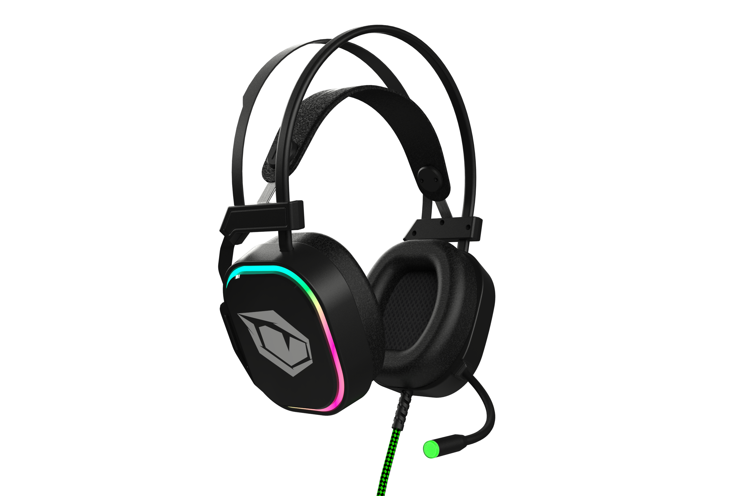 Virtual PUSAT Headset Gaming mit Lite Headset 7.1 Kopfhörer Mikrofon, RGB Gaming