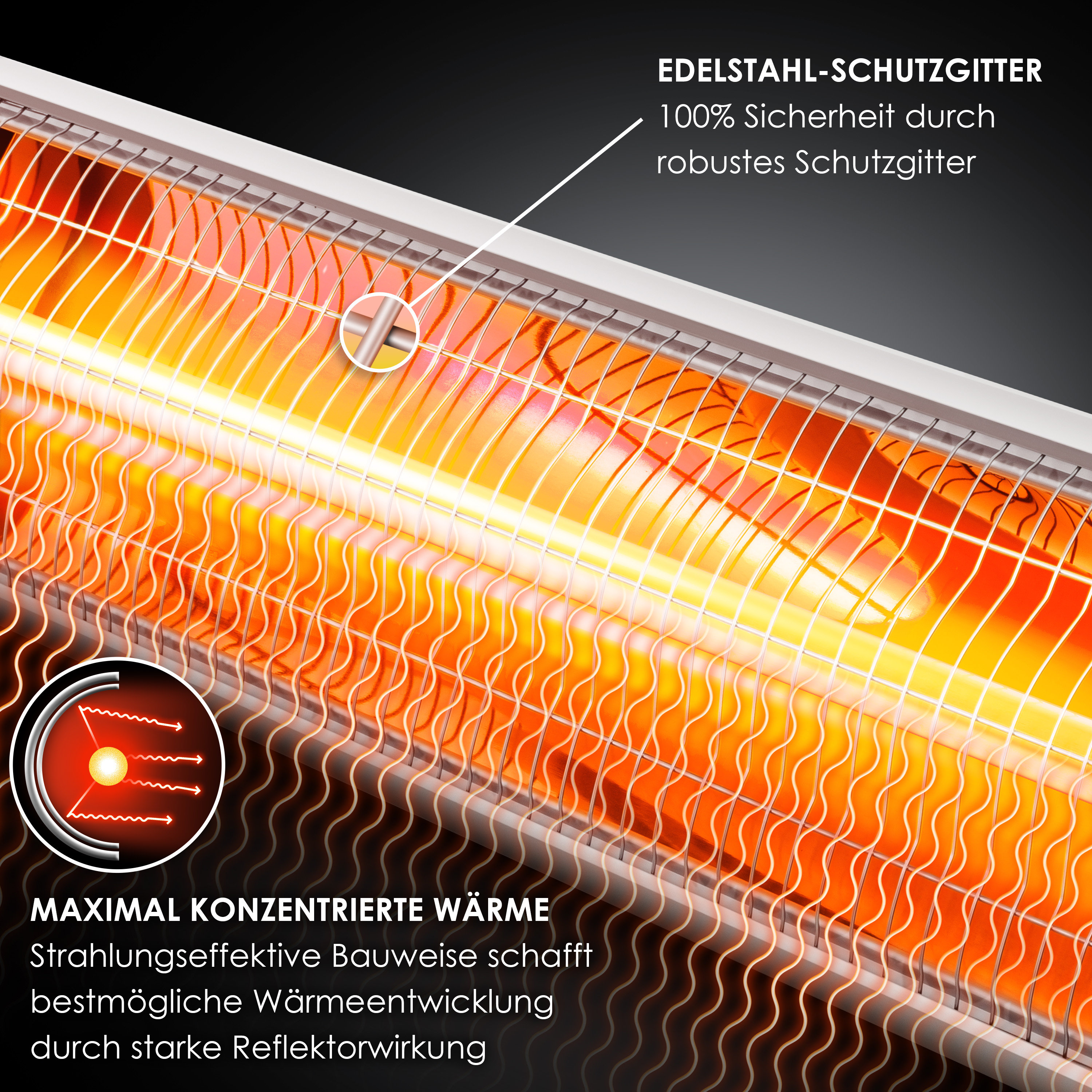 (2500 19451 Watt) Heizstrahler Infrarotstrahler KESSER