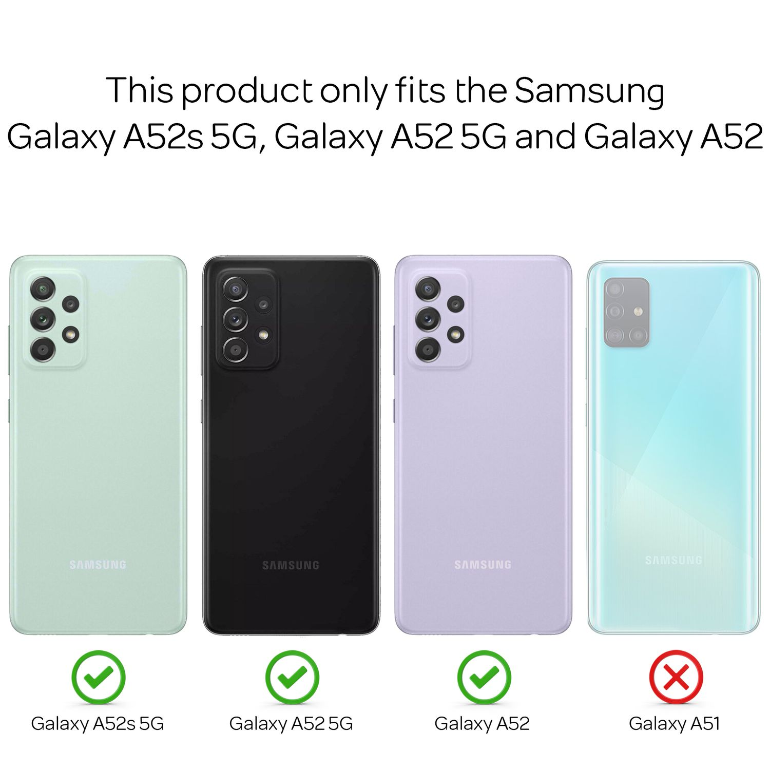 Kette Umhängen, Klare Schwarz Galaxy A52 Hülle 5G, Samsung, NALIA zum mit A52 Galaxy Backcover,