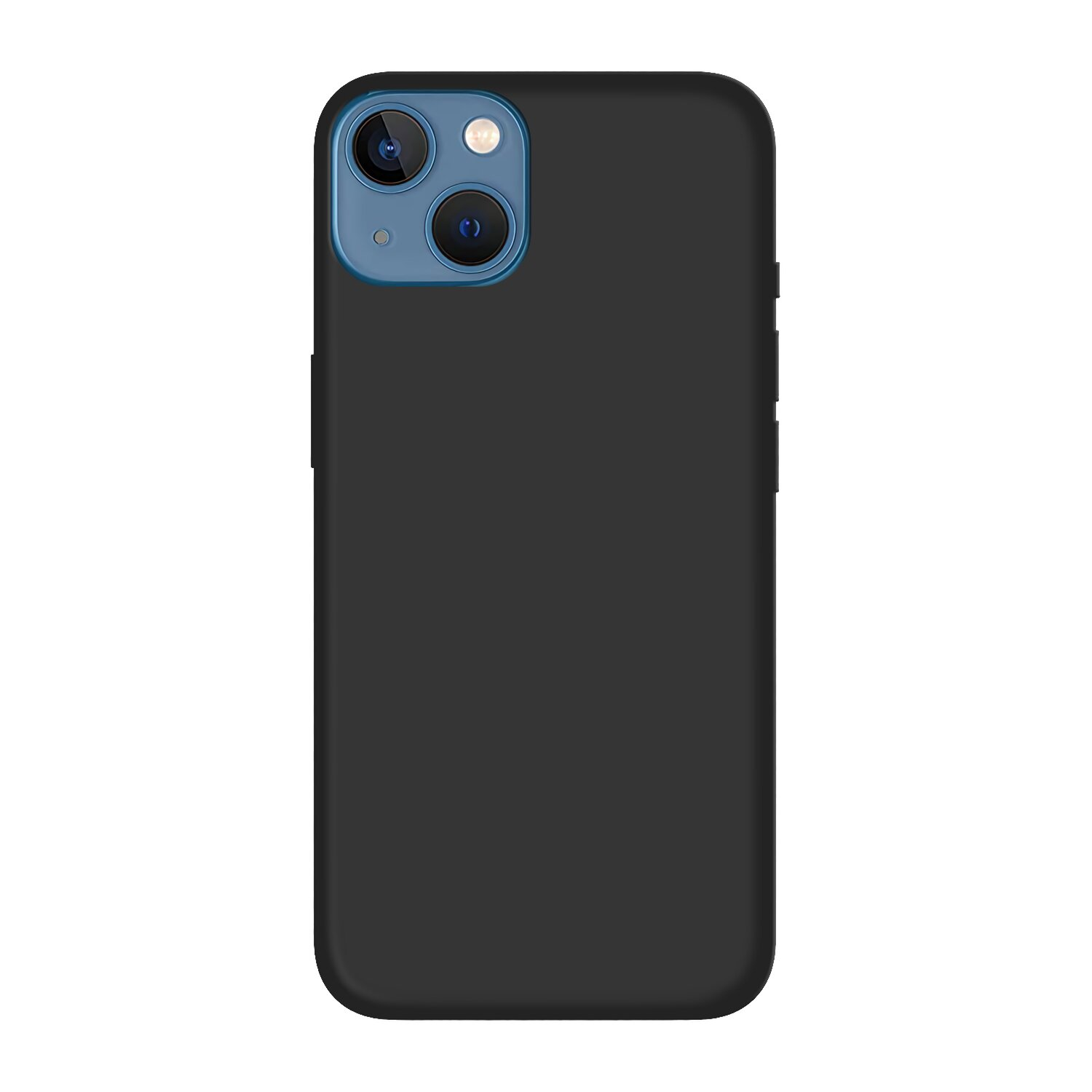 Schwarz Basic Case Cover Handy iPhone Soft Hülle COFI Backcover, iPhone Matt-Schwarz, kompatibel Silikon 13, TPU 13 cofi1453® Apple, mit Schutz