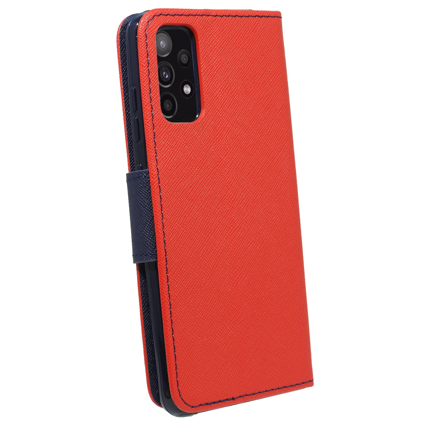 Samsung, Rot-Blau Bookcover, Fancy, Galaxy 5G COFI (A528B), A52s