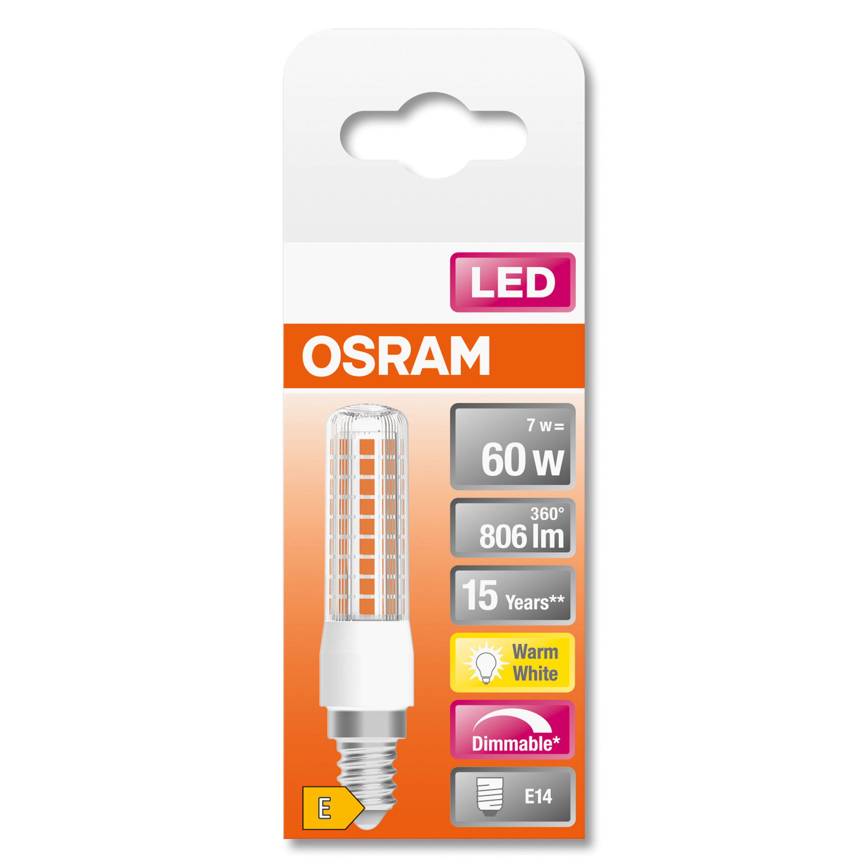 SPECIAL lumen Warmweiß 806 OSRAM  Lampe LED T DIM LED SLIM