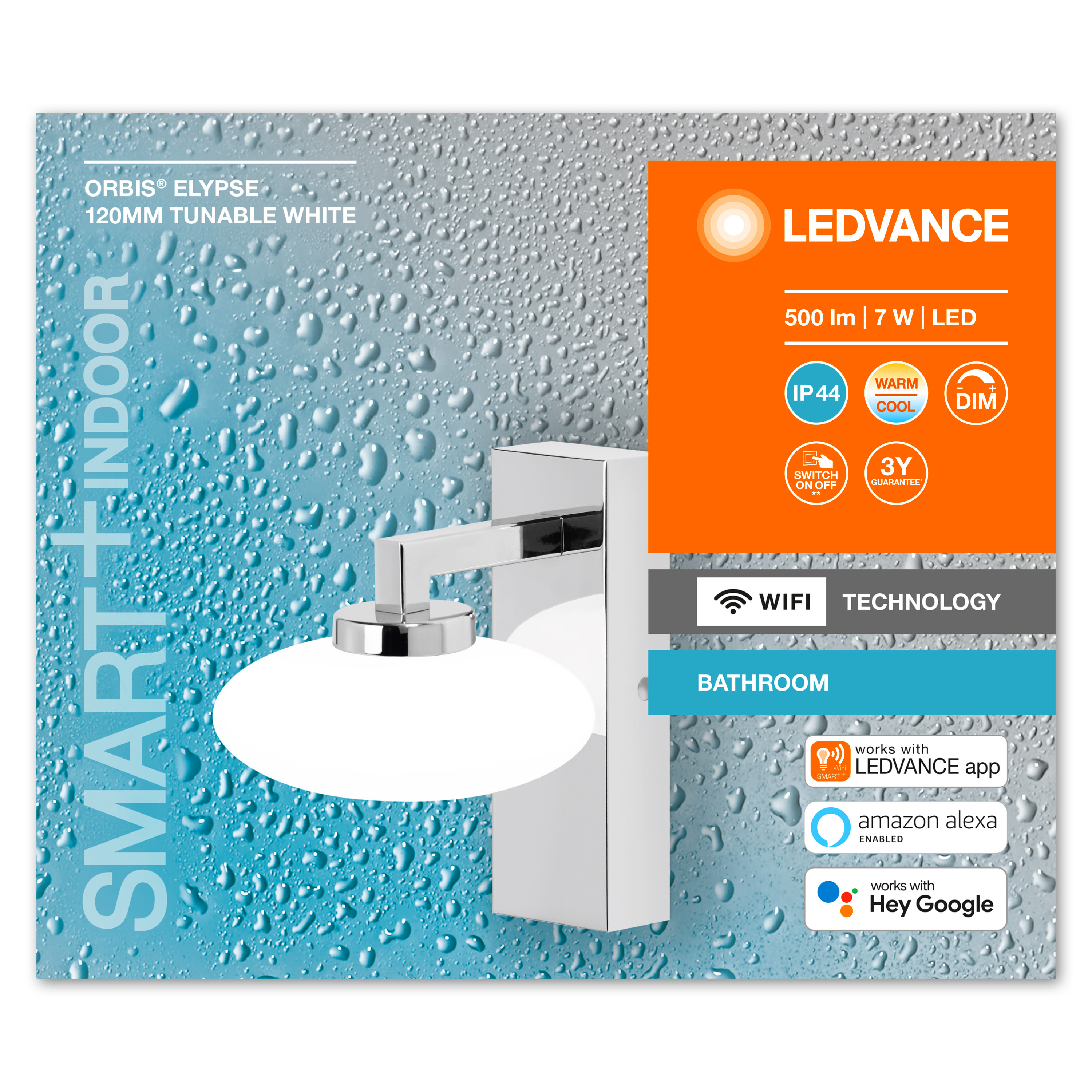 LEDVANCE BATHROOM CEILING AND Lichfarbe WALL DECORATIVE Badezimmerbeleuchtung änderbar WITH TECHNOLOGY WIFI