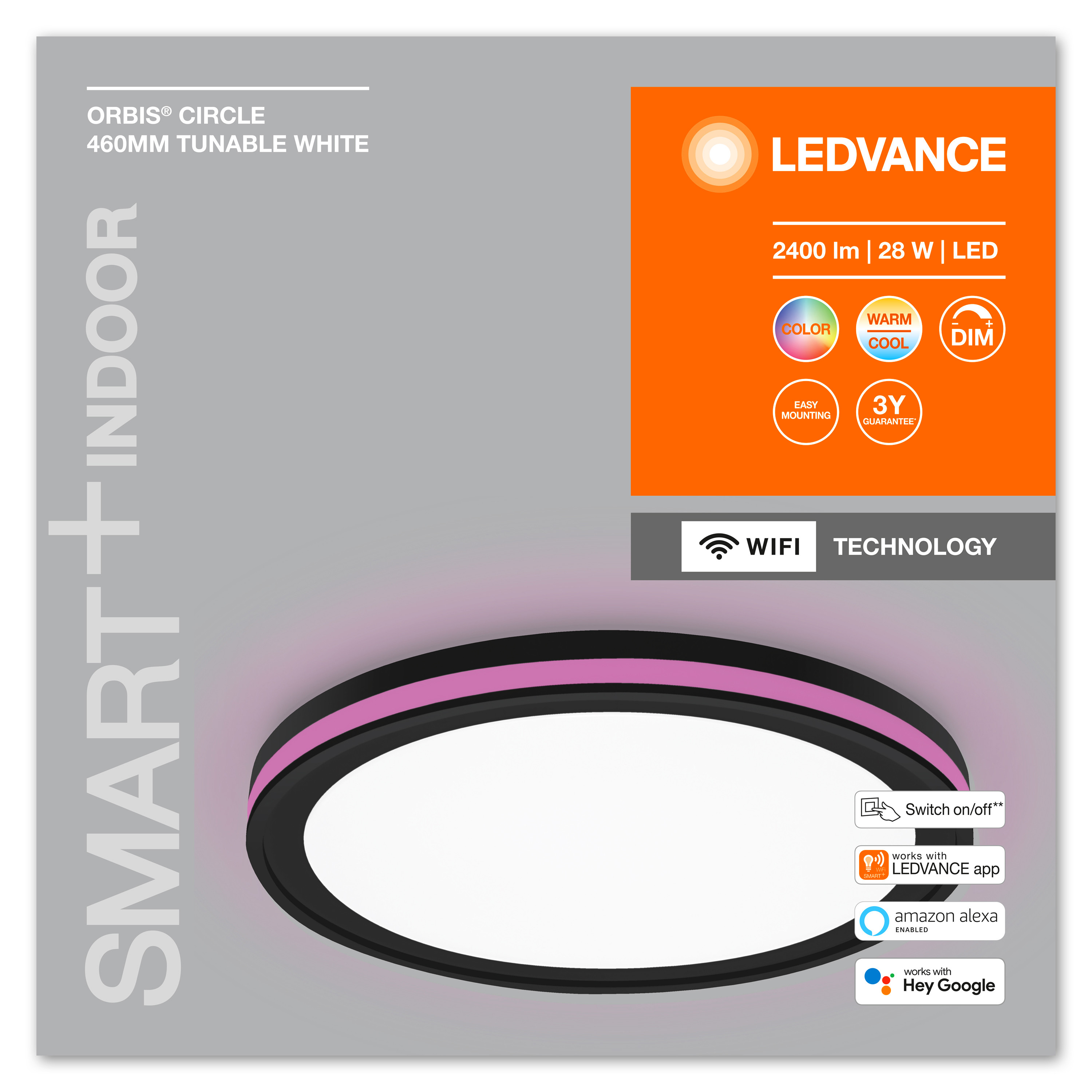 Deckenspots WIFI Orbis SMART+ Circle Lichfarbe änderbar LEDVANCE