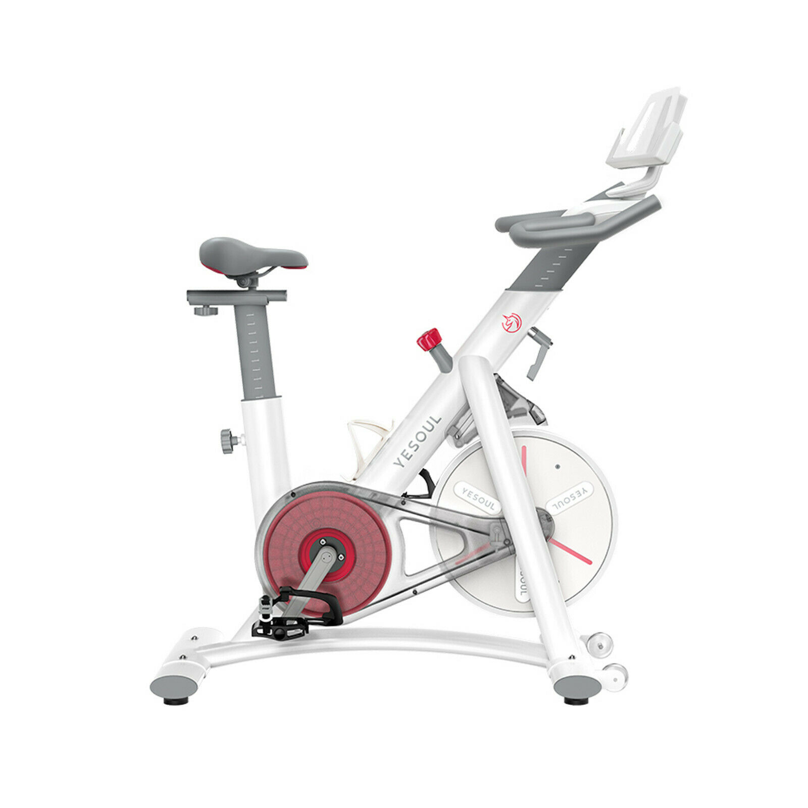 Bicicleta Smart Estatica yesoul s3 para spinning de generación con bluetooth conectar smartphone tablet color blanco volante 6.15 kg 100