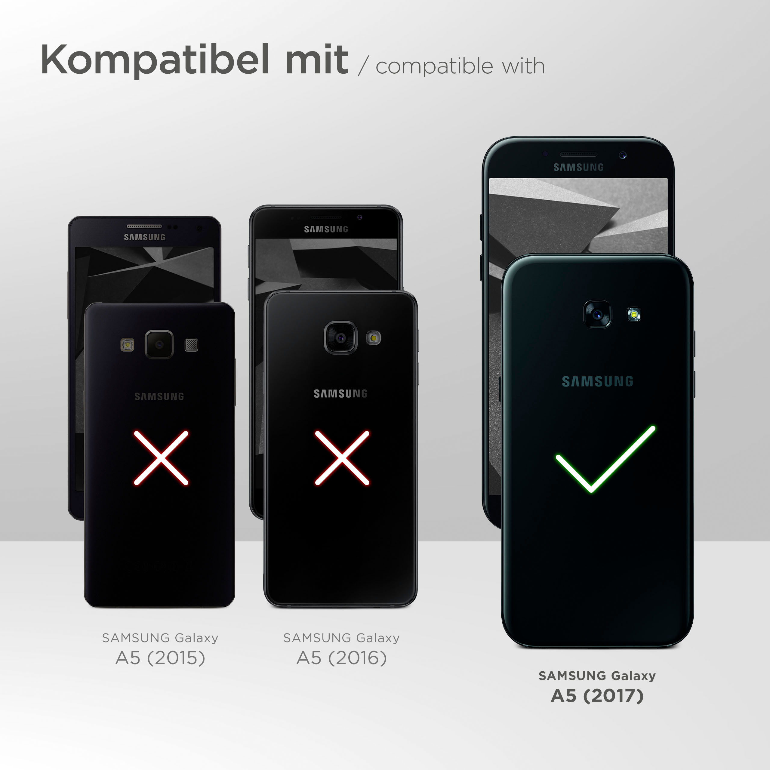 ONEFLOW Einsteckhülle Full Galaxy mit Samsung, Cover, Zuglasche, Schwarz A5 (2017)