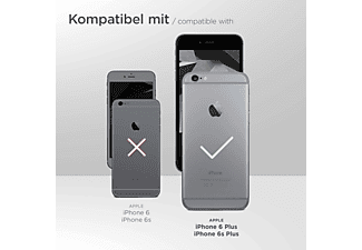 MOEX Quertasche, Full Cover, Apple, iPhone 6s Plus / 6 Plus, Onyx