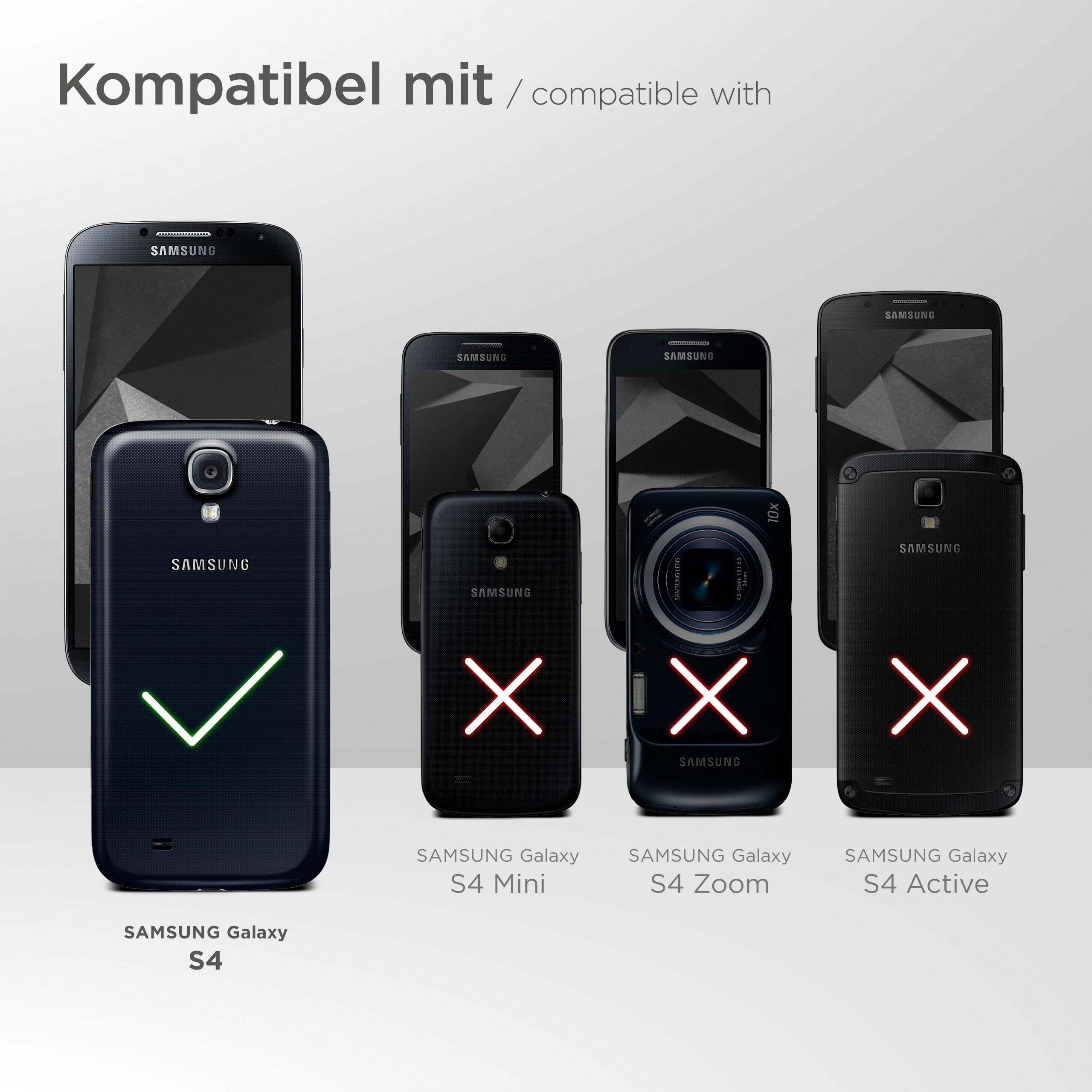 MOEX Purse Case, Flip Galaxy Cover, Dunkelblau Samsung, S4