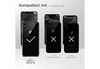 MOEX Quertasche, Full Cover, Apple, iPhone X / iPhone XS, Onyx