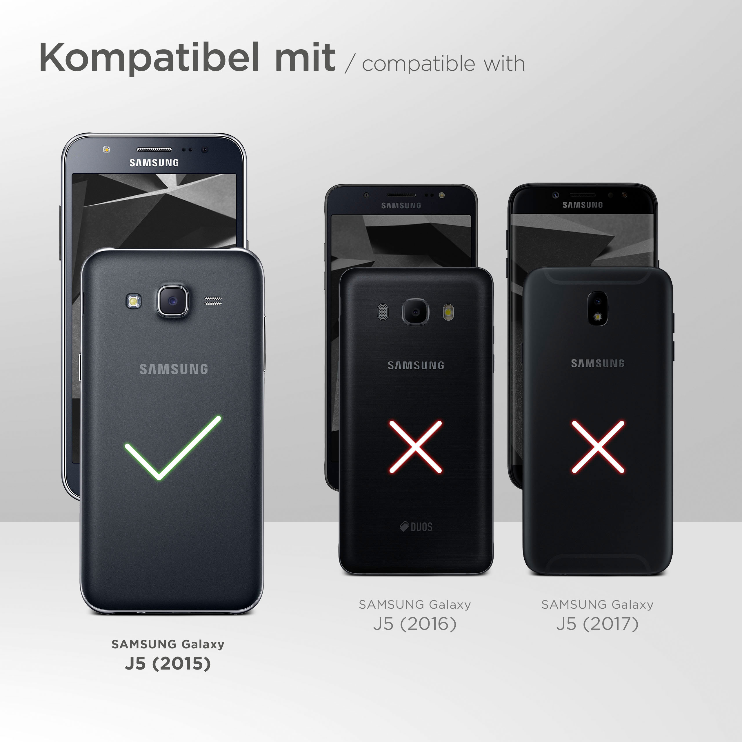 MOEX Purse Case, Flip Samsung, Cover, J5 (2015), Galaxy Dunkelblau