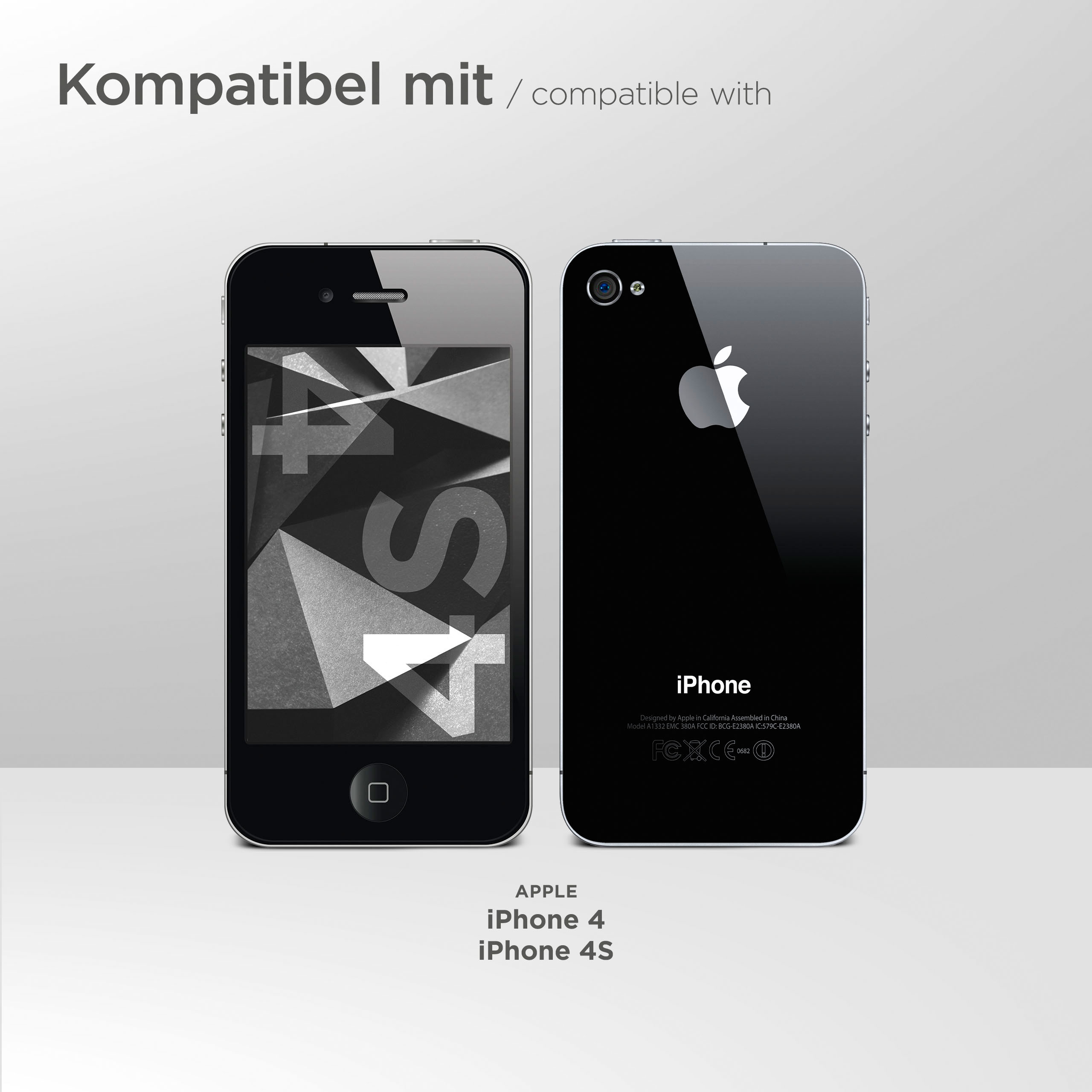 / 4, MOEX Flip iPhone Apple, iPhone Case, Pearl-White Cover, Flip 4s