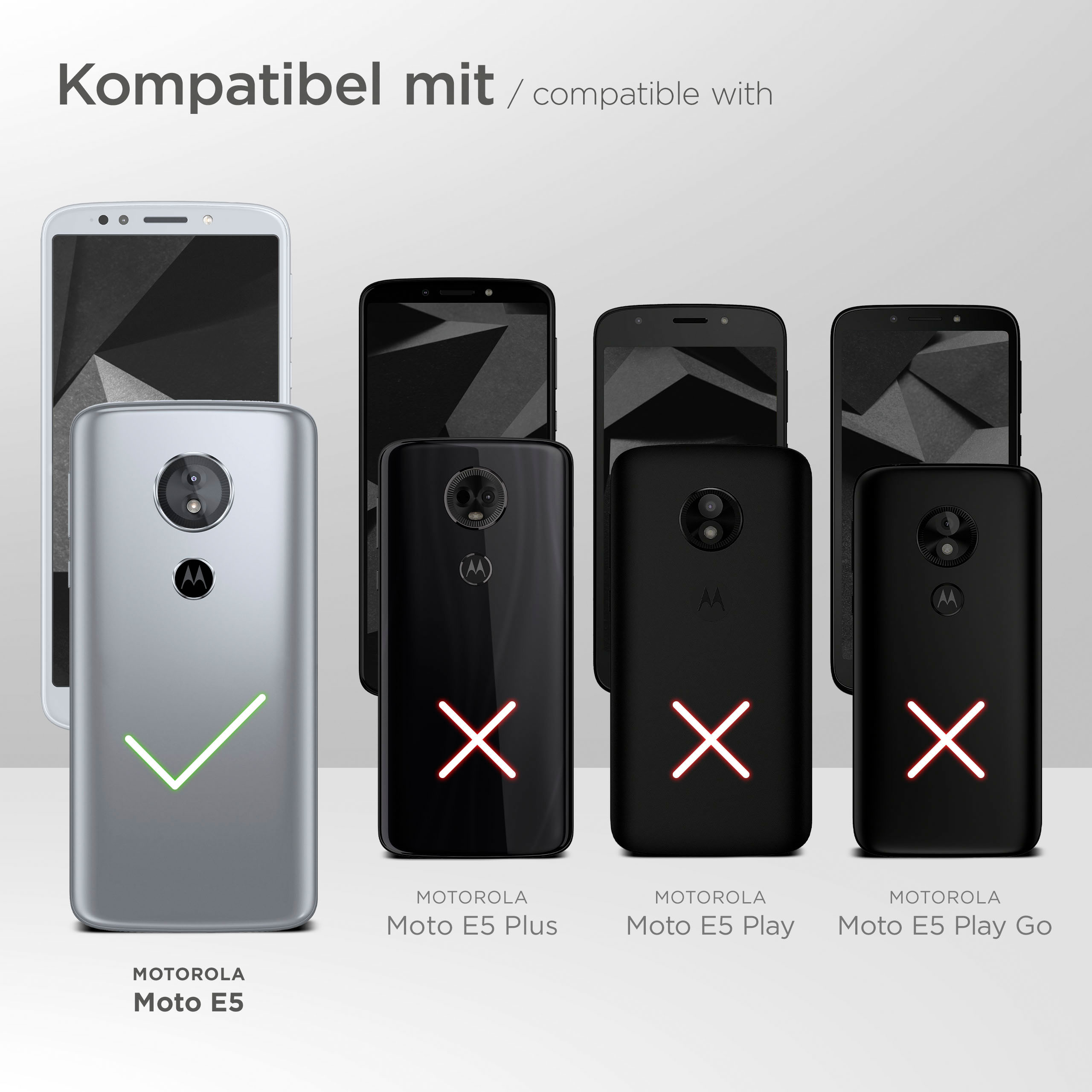 MOEX Purse Case, Flip Moto Motorola, Cover, E5, Schwarz