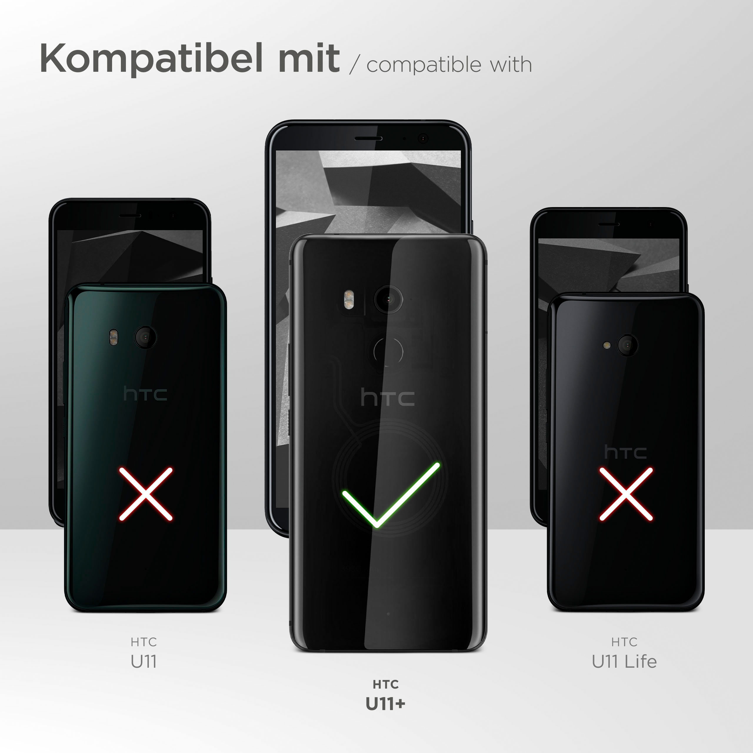 MOEX Purse Case, Flip HTC, U11 Dunkelblau Cover, Plus