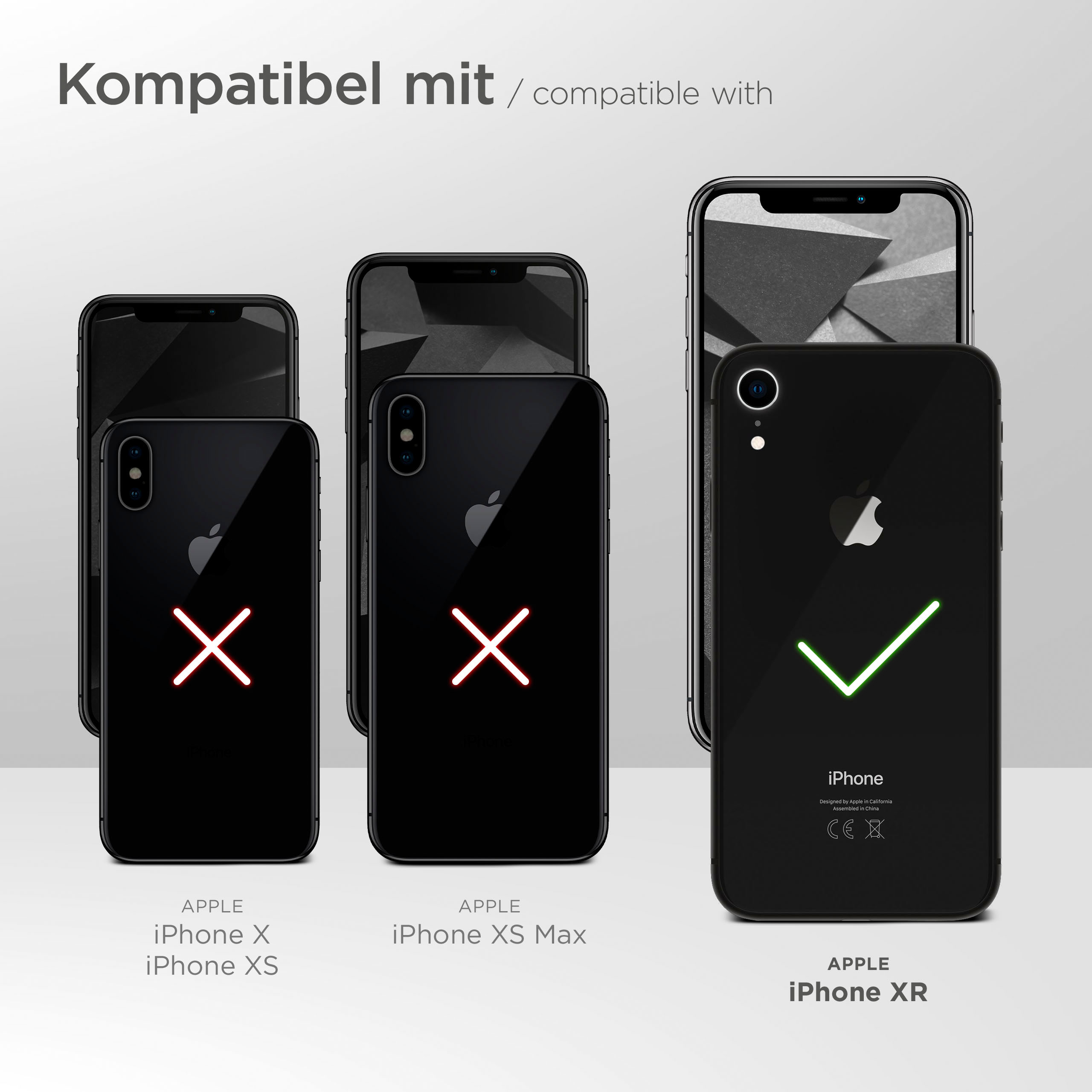 XR, Zuglasche, mit Cover, Full Einsteckhülle Apple, iPhone ONEFLOW Hellgrau