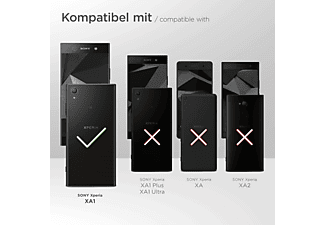ONEFLOW Einsteckhülle mit Zuglasche, Full Cover, Sony, Xperia XA1, Schwarz