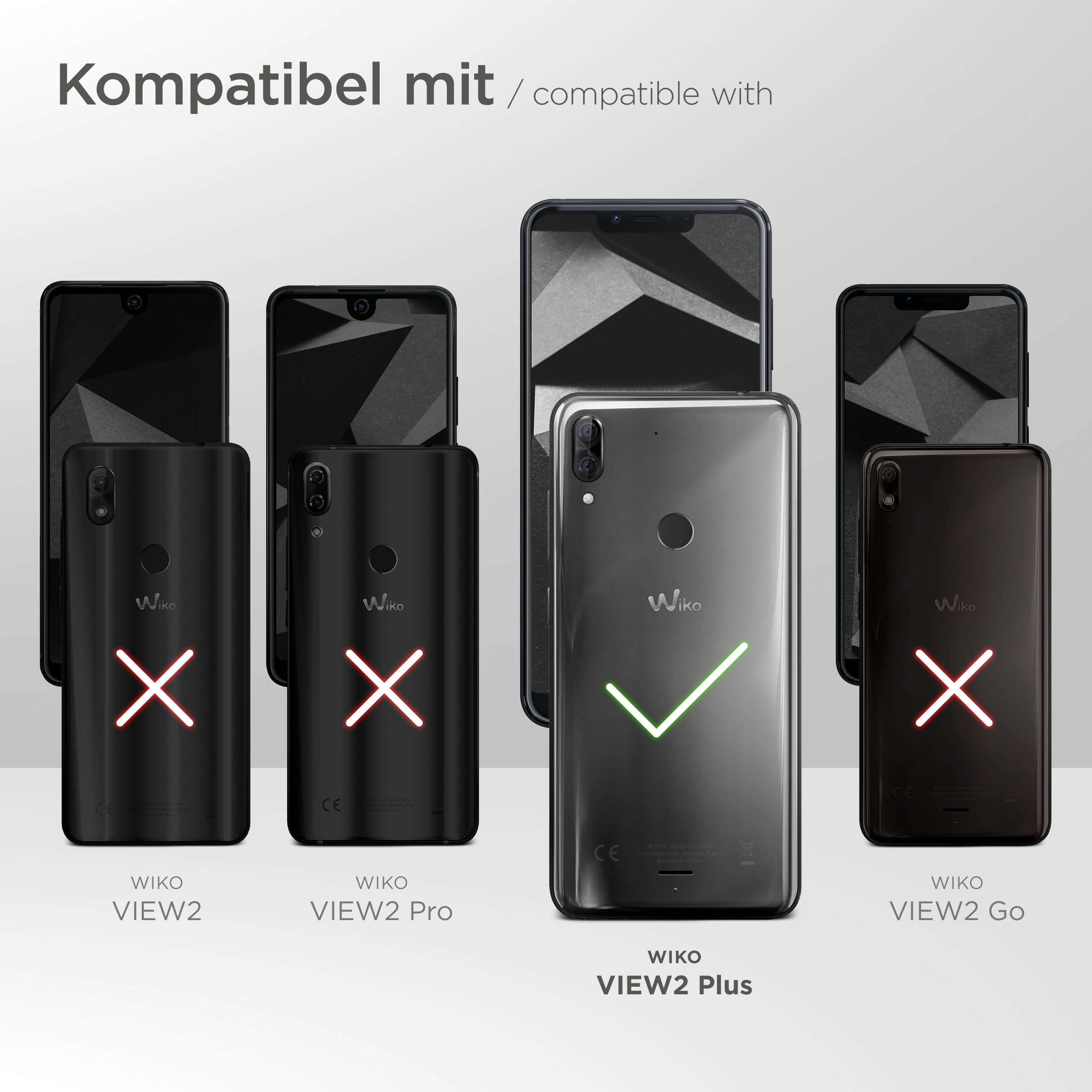Mehrere Handys, einige kompatibel mit Hüllen, andere nicht.