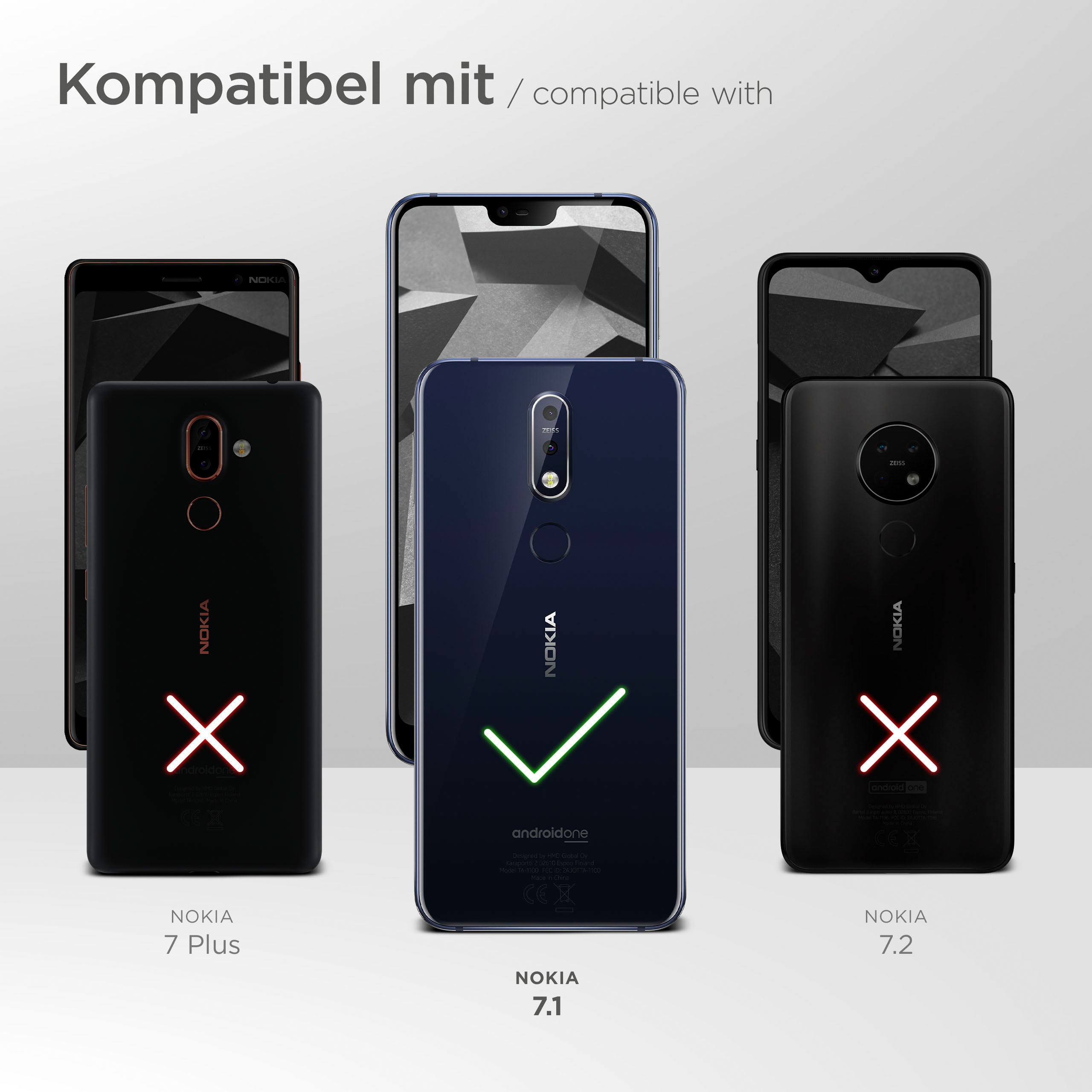 Backcover, Handykette, MOEX 7.1, Mint Türkis Nokia,
