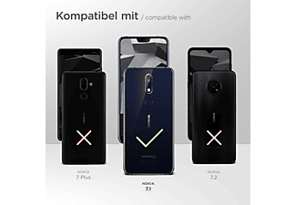 MOEX Purse Case, Flip Cover, Nokia, 7.1, Dunkelblau