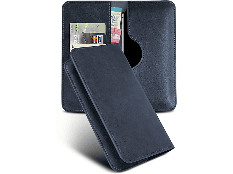 MOEX Purse Case, Flip Cover, Samsung, Galaxy J1 (2015), Dunkelblau