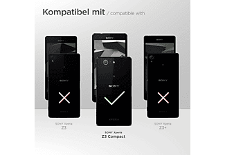 MOEX Purse Case, Flip Cover, Sony, Xperia Z3 Compact, Schwarz