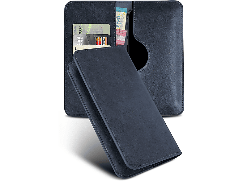 Galaxy Case, MOEX Purse A3 Flip Samsung, Dunkelblau Cover, (2015),