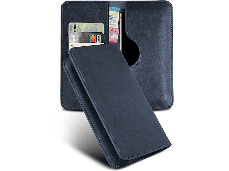 Purse MOEX Samsung, Galaxy (2017), Case, Dunkelblau J7 Flip Cover,