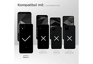 MOEX Flip Case, Flip Cover, Google, Pixel 4, Deep-Black